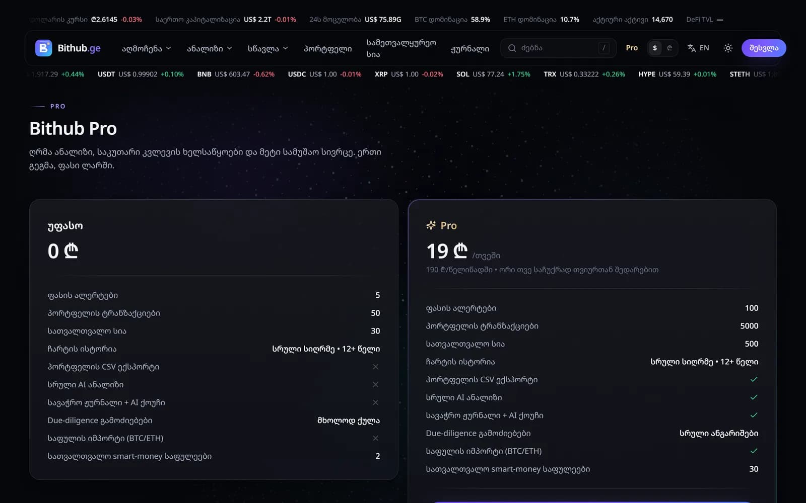 /pricing • ლიმიტები ერთი ფაილიდან იკვებება